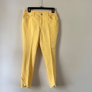 INC International Concepts Yellow Ankle Jeans